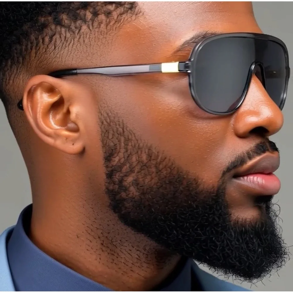 Mens‎ Designer Sunglasses Gray Frame Gray Lens Fashion Statement Gafas Humbres